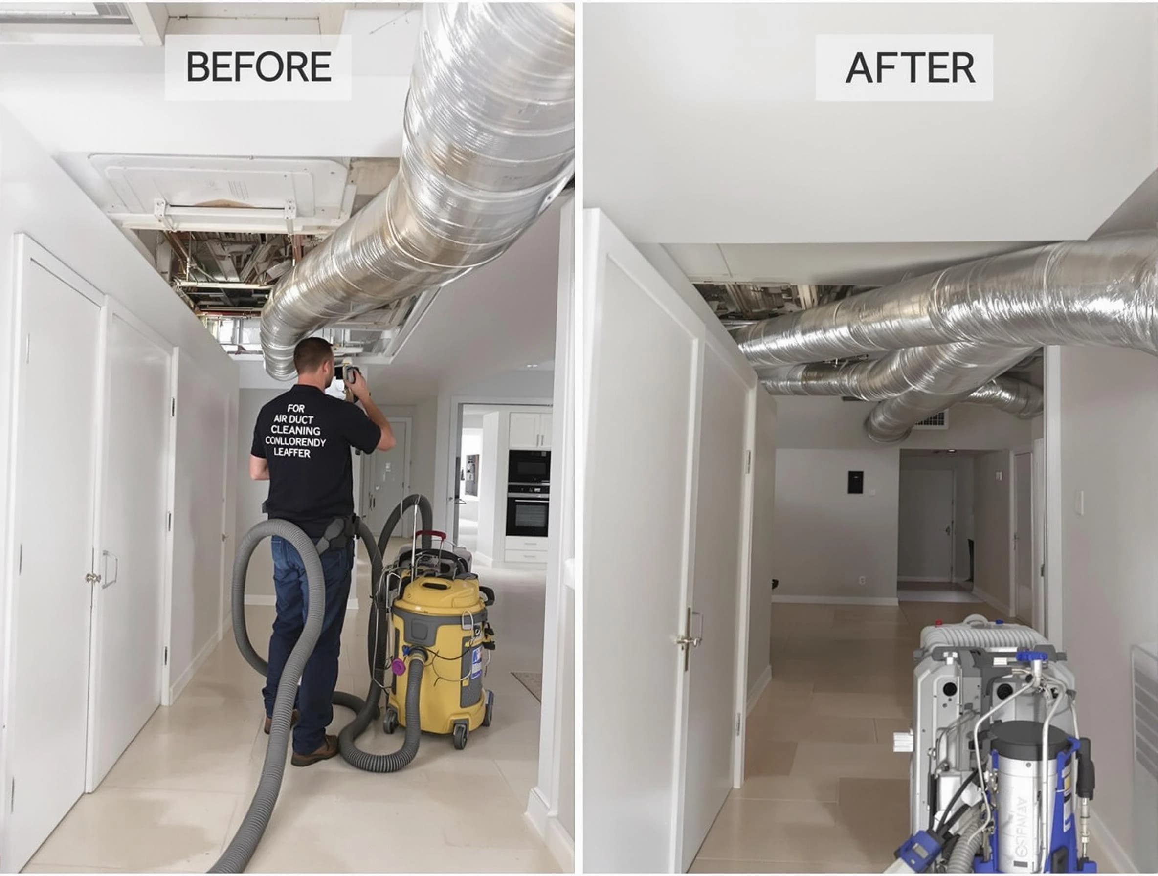 Erie Air Duct Cleaning professional performing thorough air duct cleaning in Erie