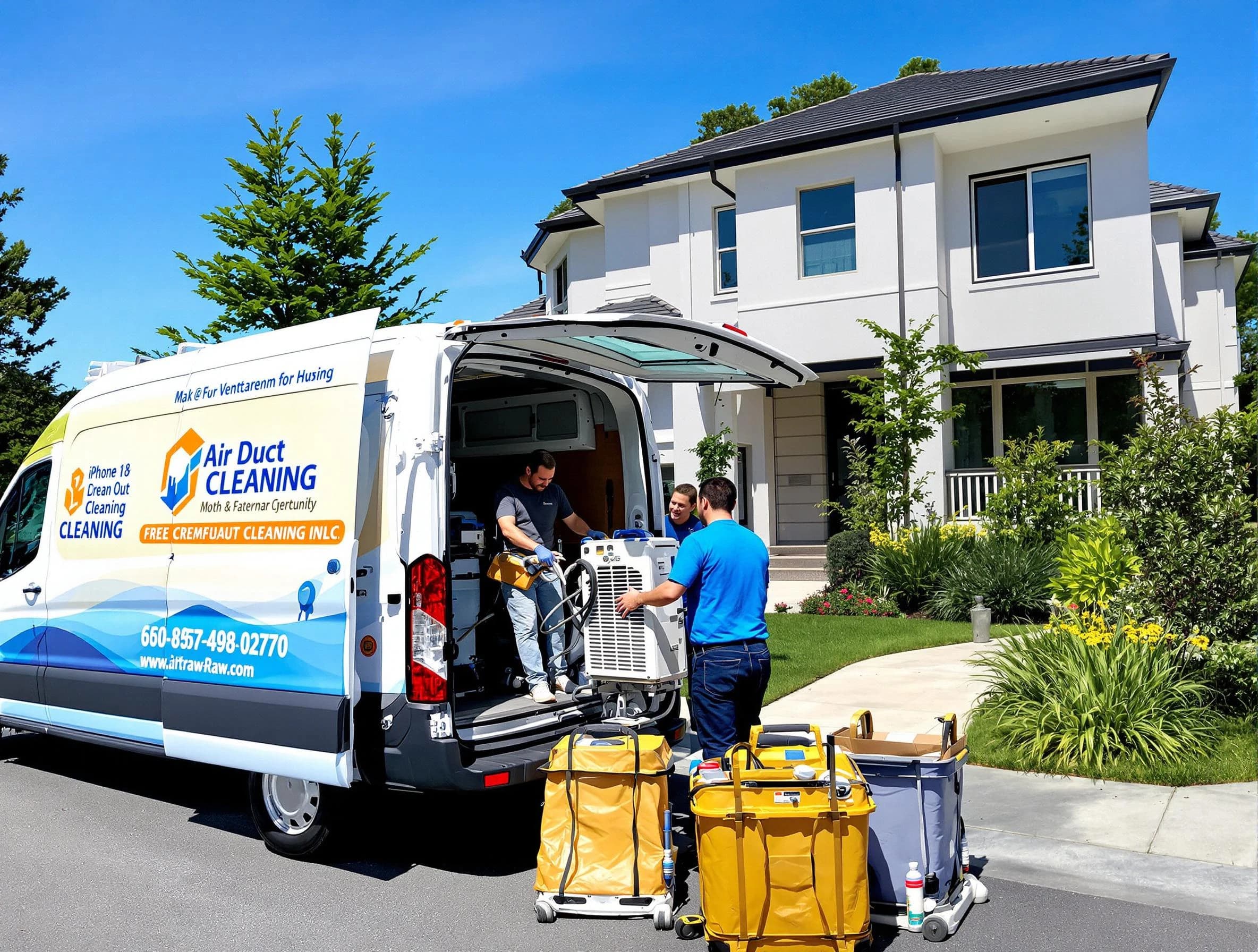 Erie Air Duct Cleaning technician performing professional air duct cleaning in Erie