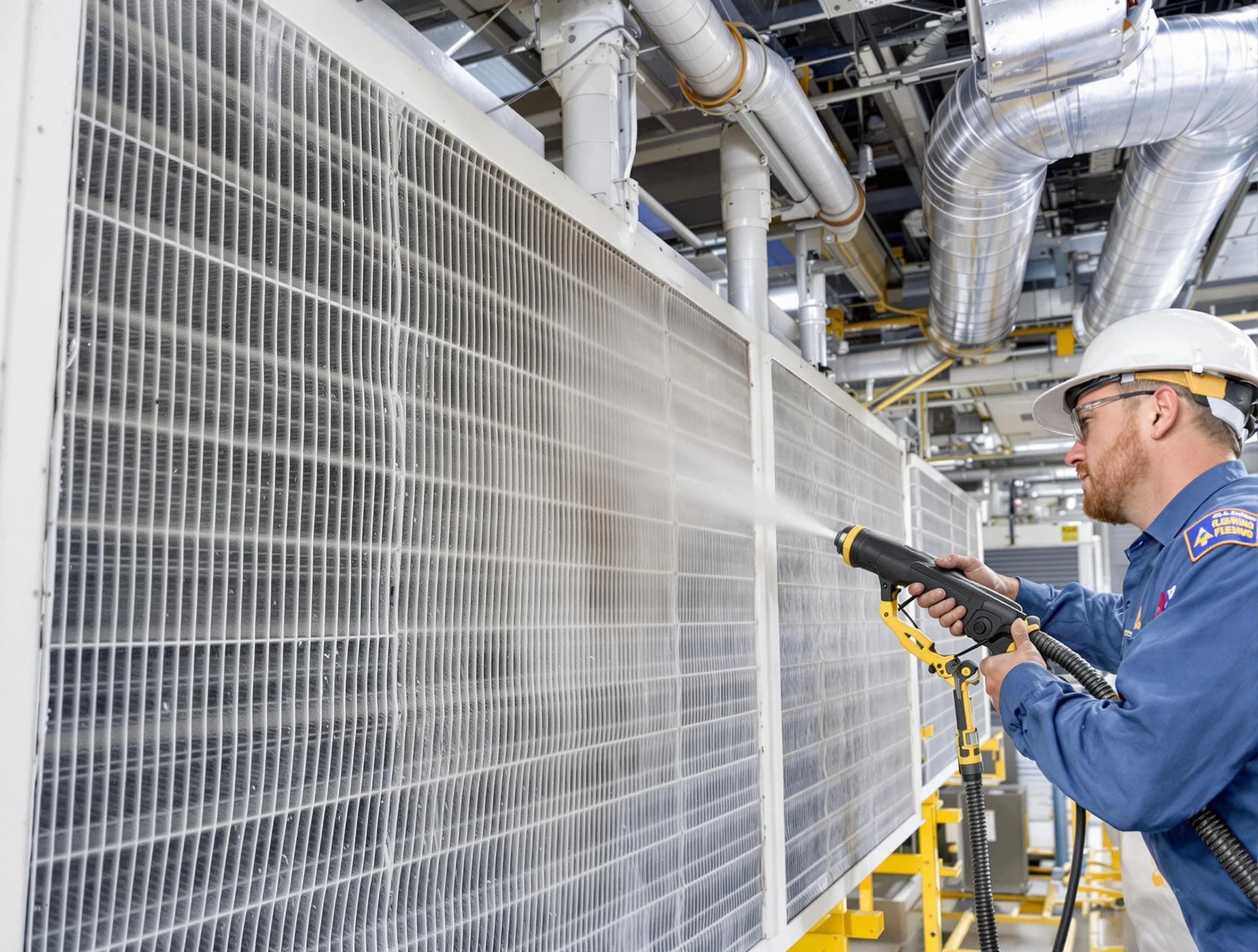 Professional commercial coil cleaning by Erie Air Duct Cleaning in Erie