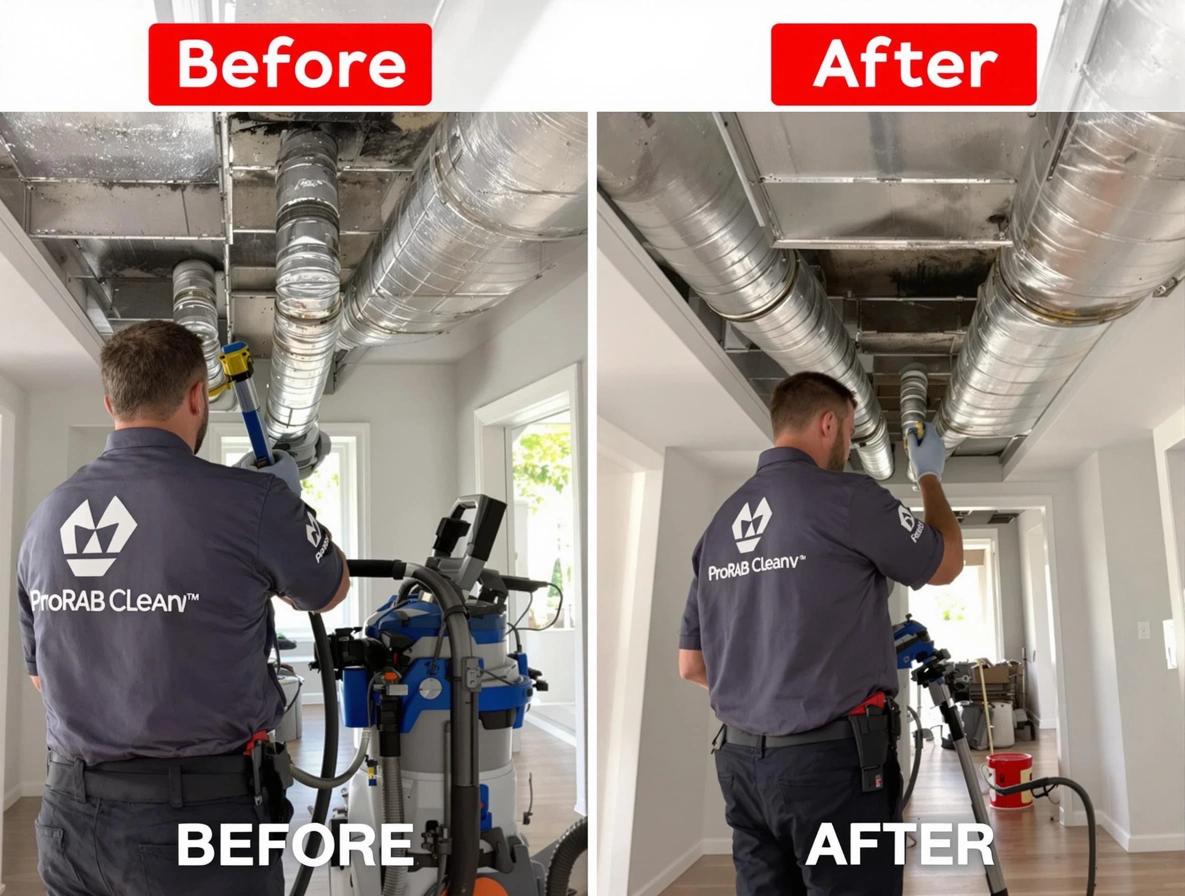 Erie Air Duct Cleaning expert performing thorough residential duct cleaning in a Erie home