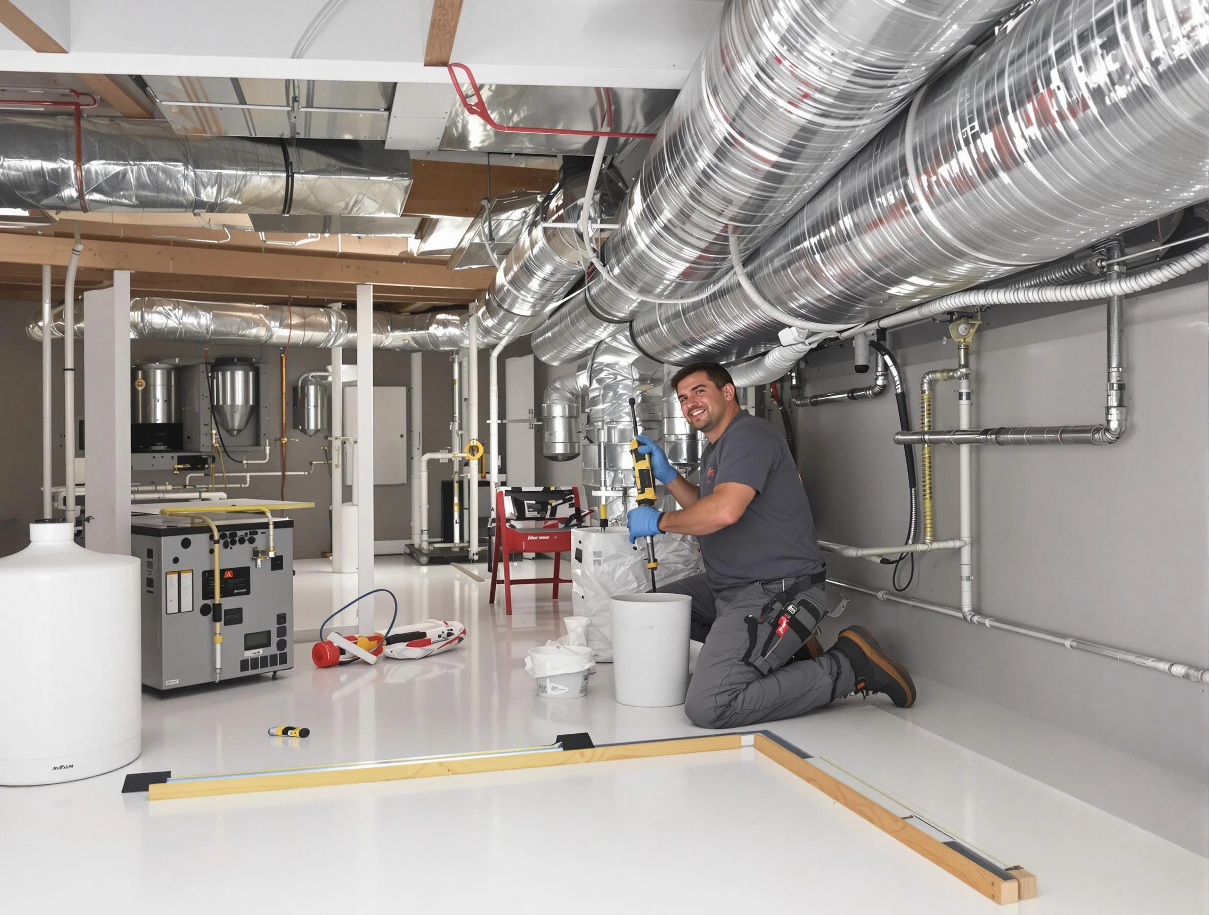 Professional duct sealing service by Erie Air Duct Cleaning in Erie